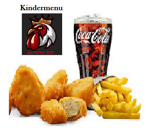 Kindermenu Kipnuggets 5 st ( drank+ frit+Saus)